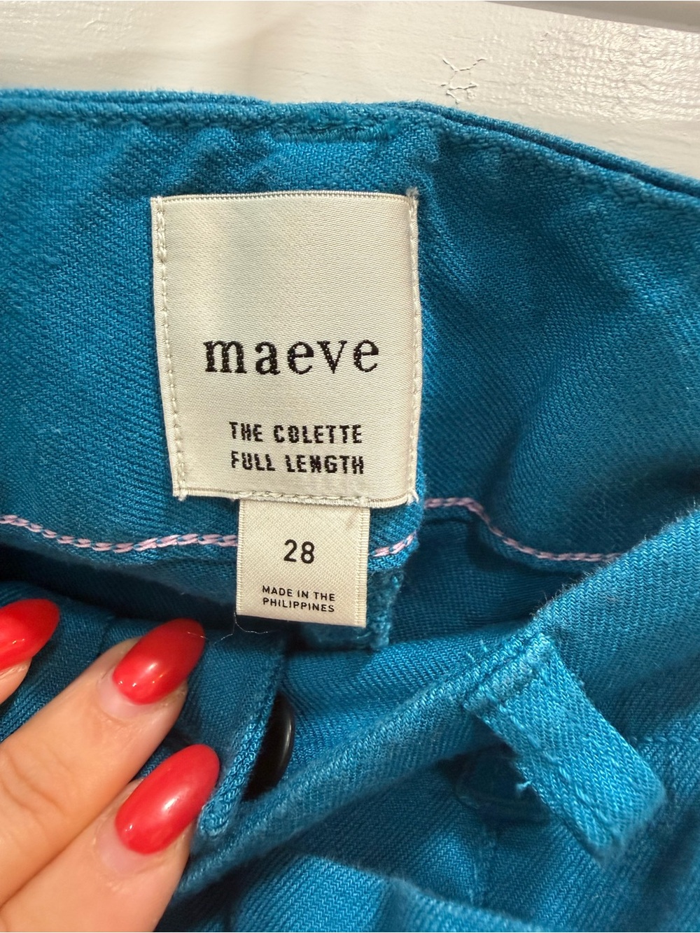 Maeve Wide-Leg Teal Pants - Picture 2 of 3